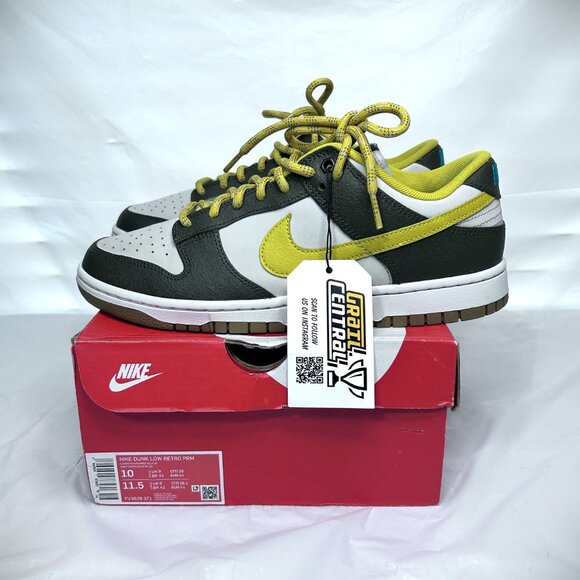 Nike Dunk Low Retro PRM Cargo Khaki/Vivid Sulfur FV3629-371 Men's size 10 - Picture 8 of 8